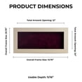 thumbnail image 4 of 12x24 White Washed Shadowbox Frame - Interior Size 12x24 with 3/4" Usable Depth - Brown Acid-Free Suede Backing, 4 of 6