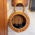 thumbnail image 6 of Taicans Hanging Basket for Front Door,Woven Hanging Basket,Flower Basket Holder Wall Mounted Organizer with Handle,Plastic Storage for Flowers,Small Plants,Farmhouse & Garden Decor,8x10in, 6 of 6