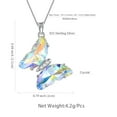 thumbnail image 6 of White Butterfly Necklace 925 Sterling Silver April Birthstone Necklace Pendant Jewelry Women Birthday Mother's Day Gifts Juwaliy, 6 of 8