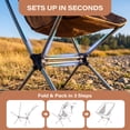thumbnail image 6 of LAUSAINT HOME Ultralight Folding Camping Moon Chair, Heavy Duty 280 Lbs Portable Backpacking Chair, Padded Lightweight Outdoor Lawn Beach Chair with Carry Bag for Adult Camping Hiking Travel, Beige, 6 of 11