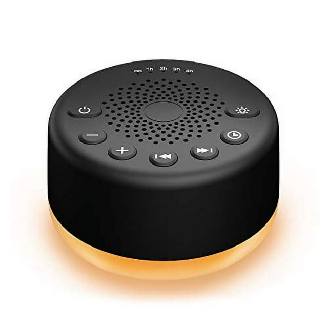 Easysleep Sound White Noise Machine with 25 Soothing Sounds with Memory Function 32 Levels of Volume and 5 Sleep Timer Powered by AC or USB for Sleeping Relaxation. (with Light)