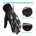 thumbnail image 3 of Winter Sports Warm Gloves for Womens Mans Windproof Waterproof Thermal Touch Screen Mittens, 3 of 7