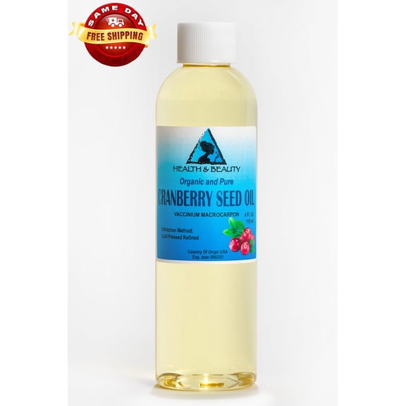 CRANBERRY SEED OIL REFINED ORGANIC COLD PRESSED PREMIUM NATURAL 100% PURE 4 OZ