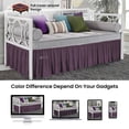 thumbnail image 4 of SGI Bedding Day Bed Skirt | Full 16" Inch Drop, Ruffled Microfiber Bed Skirt | Fade Resistant, Wrinkle Free, Anti-static, Decorative, Extra Storage Space, Clutter-Free | Plum, 4 of 8