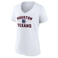 thumbnail image 2 of Women's  White Houston Texans Secondary Logo V-Neck T-Shirt, 2 of 3