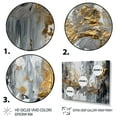 thumbnail image 3 of Designart "Black And White Delicate Brushstrokes I" Abstract Marble Wall Art Print, 3 of 5