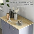 thumbnail image 5 of Sideboard Buffet Cabinet with 2 Doors & 2 Drawers, Adjustable Shelf Kitchen Storage Cabinet for Dining Room, Living Room, Coffee Bar, Gray, 5 of 9