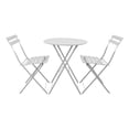 thumbnail image 1 of Juego de Muebles para jardín - Set de 3 Piezas Incluye una Mesa Redonda y Dos sillas Plegables para Exteriores - Patio, terraza (Gris Claro), 1 of 8