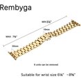 thumbnail image 3 of Correa de reloj inteligente compatible con Apple Watch Band 42 mm 44 mm 45 mm 38 mm 40 mm 41 mm, correa de reloj de acero inoxidable sólido para iWatch Series 7/6/5/4/3/2/1/SEGold245mm/44mm/42mm, 3 of 5