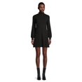 thumbnail image 1 of Design Lab Robe en Coton à Col Montant et Manches Blouson Noire Taille P s'Adapte Moins NWT, 1 of 1