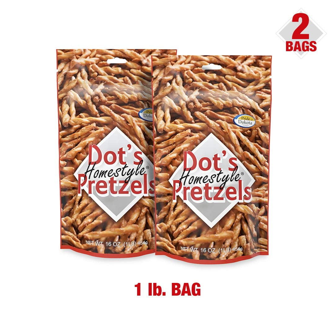 Dot's Homestyle Pretzels 1 lb. Bag (2 Bags) 16 oz. Unique Seasoned