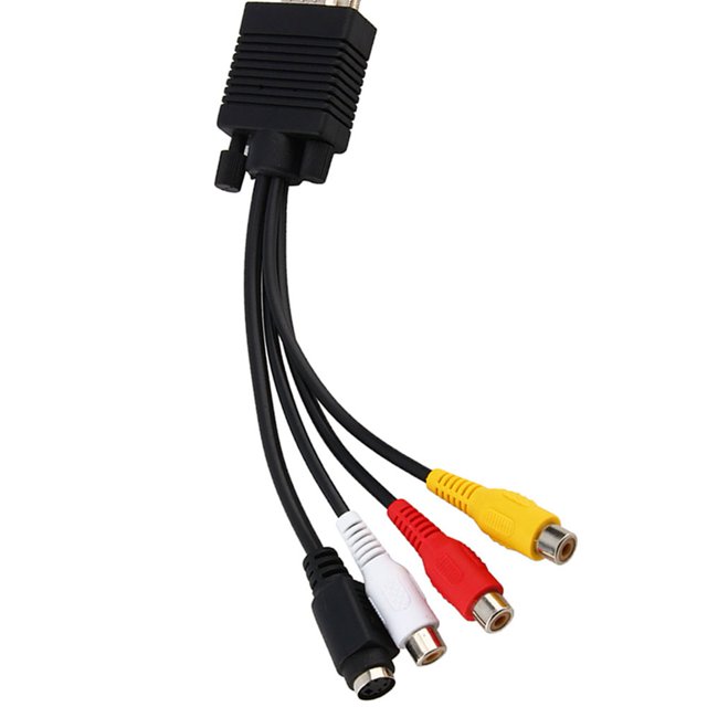 VGA SVGA to S Video AV Adapter Converter Cable for PC Laptop