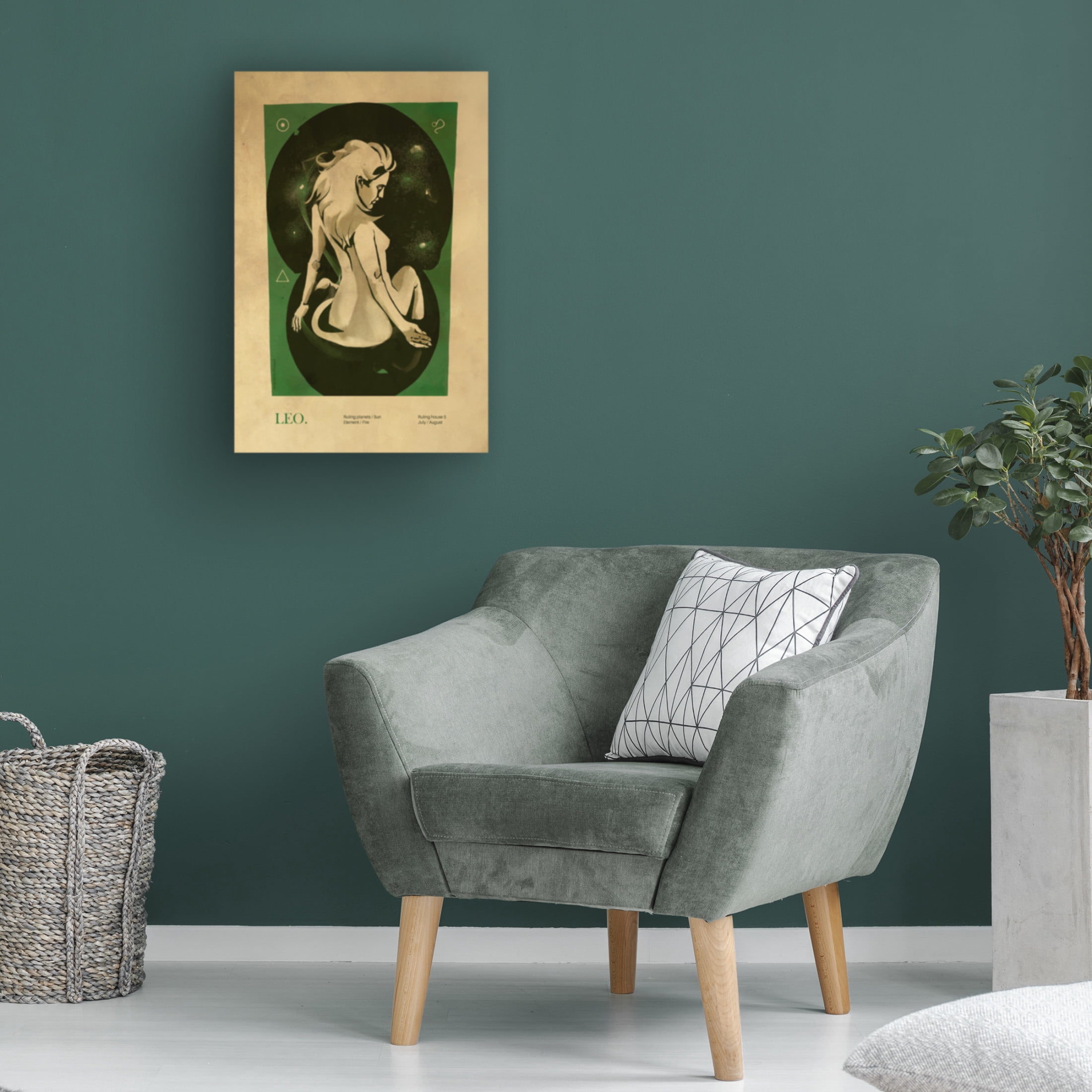 Trademark Fine Art Dionisis Gemos  Leo print Canvas Wall Art
