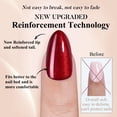 thumbnail image 4 of Purpurina Jofay Fashion, 32 unidades, color rojo almendra y vino, de la marca Press on Nails, 4 of 7