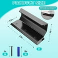 thumbnail image 3 of Security Lock Door Brace - Heavy Duty Aluminum Alloy Door Lock Barricade - Front Door Security Barricade for Inward Blemished Door, Standard Doors, French Doors - Security Brace for Door, 3 of 7