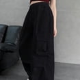 thumbnail image 7 of Ymyiu Cargo Pants Baggy Girls& Cargo Pants Elastic Waist Lightweight Outdoor Jogger Pants Size 9-10 Years (Black,9-10 Years), 7 of 7