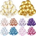 thumbnail image 2 of Globos metálicos de 12 pulgadas, confeti azul, rosa y dorado para regalo de cumpleaños, boda, Navidad, baby shower, decoración de fiesta., 2 of 5