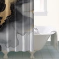thumbnail image 4 of Black Gray Gold Marble Pattern Shower Curtain 36"x72" ,Bathroom Decorative Shower Curtains Set with 12 Hooks,Modern Waterproof Washable Shower Curtain, 4 of 6