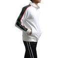 thumbnail image 2 of Ma Croix Men's Active Slim Fit Track Jacket with Button Sleeve Accents, 2 of 7