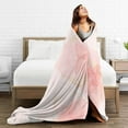 thumbnail image 5 of Kll Fleece Blanket Plush Throw Blanket Pink Marble,Soft Fuzzy Cozy Flannel Blanket For Couch Sofa Bed.(80"X60"), 5 of 9