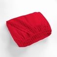thumbnail image 5 of Fitted Sheet 800 Thread Count 100% Egyptian Cotton 1-Piece Twin Size (39" x 75") Inch 15-Inch Deep Pocket, All-Around Elastic Red Stripe, 5 of 5