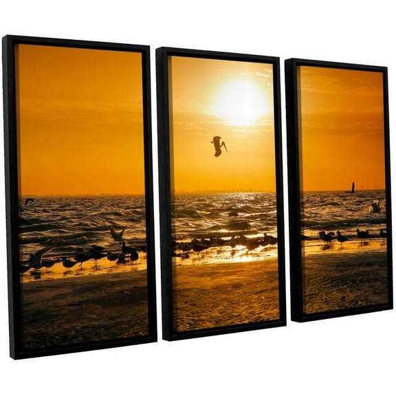 ArtWall Steve Ainsworth "In For The Landing" 3-Piece Floater-framed Canvas Set