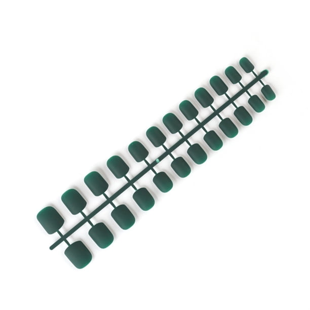 Qarigey 24 Pack Frosted Press on Nails DIY Artificial Exquisita Novela Elegante Personalidad Acrílico Nail para amantes de la manicura Juegos de manicura 15 verde negruzco