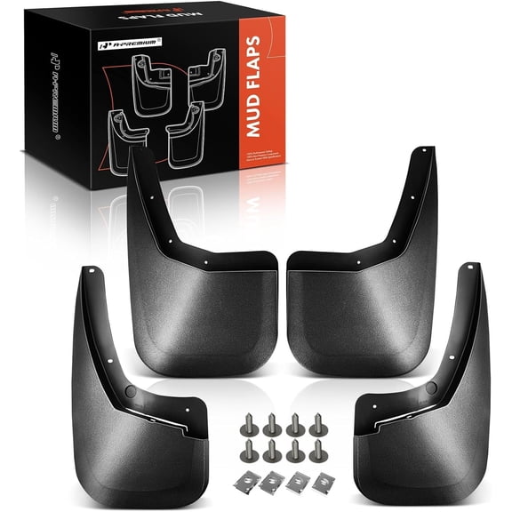 a-premium splash guards mud flaps mudflaps for chevrolet silverado1500 2007-2013 2500 hd 3500 hd 2007-2014 singlerearwheelsonly 4-pc set