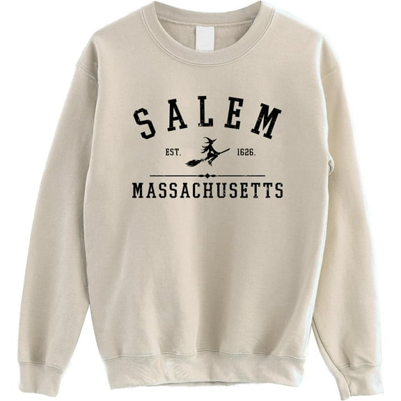 Salem Massachusetts Witchy Halloween Sweatshirt, Retro Witch City Graphic Pullover, Cozy Fall Sweater