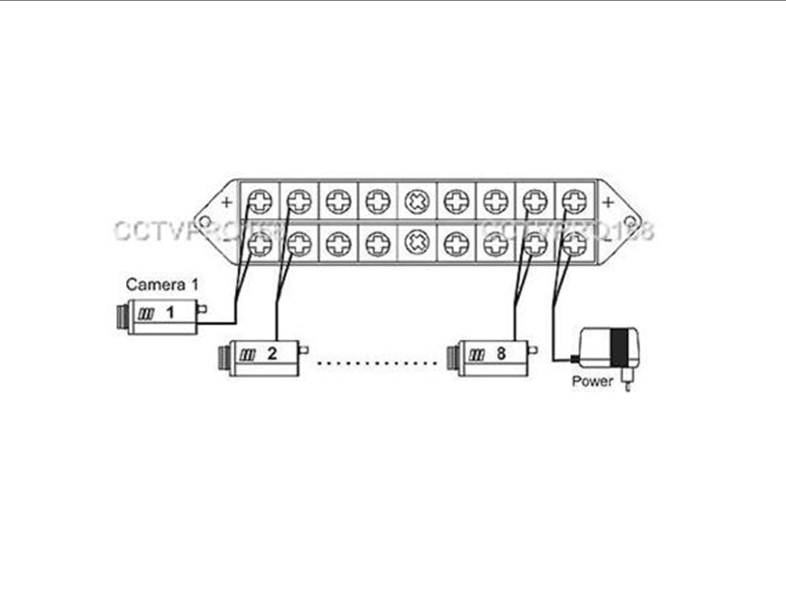 4 set Splits 1 Input to 8 Out, 8 Way Terminal Block Bus Bar T