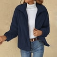 thumbnail image 4 of HANXIULIN Women Winter Warm Casual Coats Long Sleeve Thickened Outerwear Solid Coat With Pockets Dark Blue XL, 4 of 4