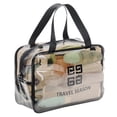 thumbnail image 4 of Bolsa de lavado portátil de gran capacidad, bolsa de almacenamiento de cosméticos impermeable de PVC transparente de viaje portátil para mujer, 4 of 5