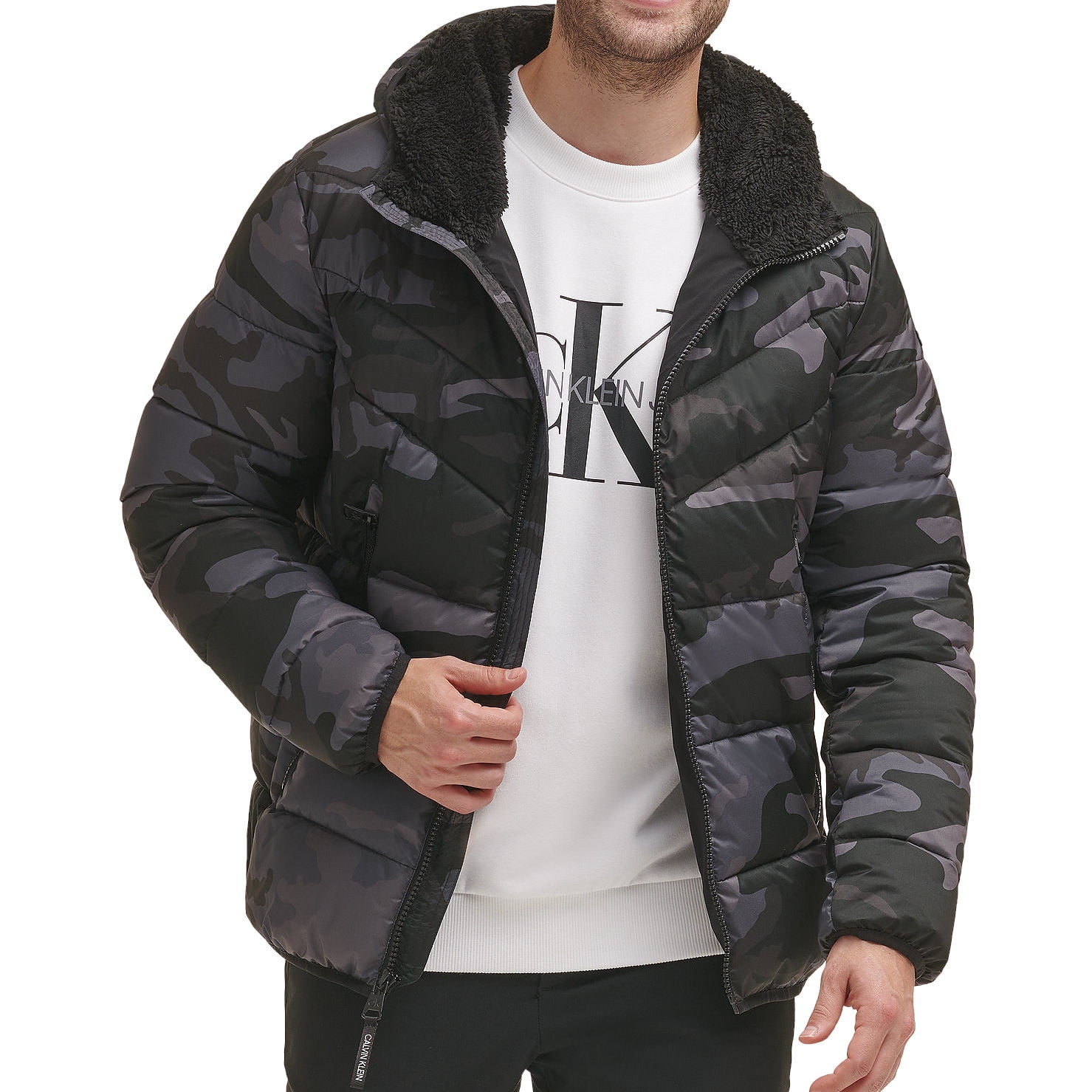 Descubrir 55+ imagen calvin klein sherpa jacket mens - Thptnganamst.edu.vn