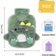 thumbnail image 2 of Premium Natural Rubber Thermos Bottle 400ml Cute Fluffy Dinosaur Pattern with Novelty Plush Super Soft Lid, 2 of 5
