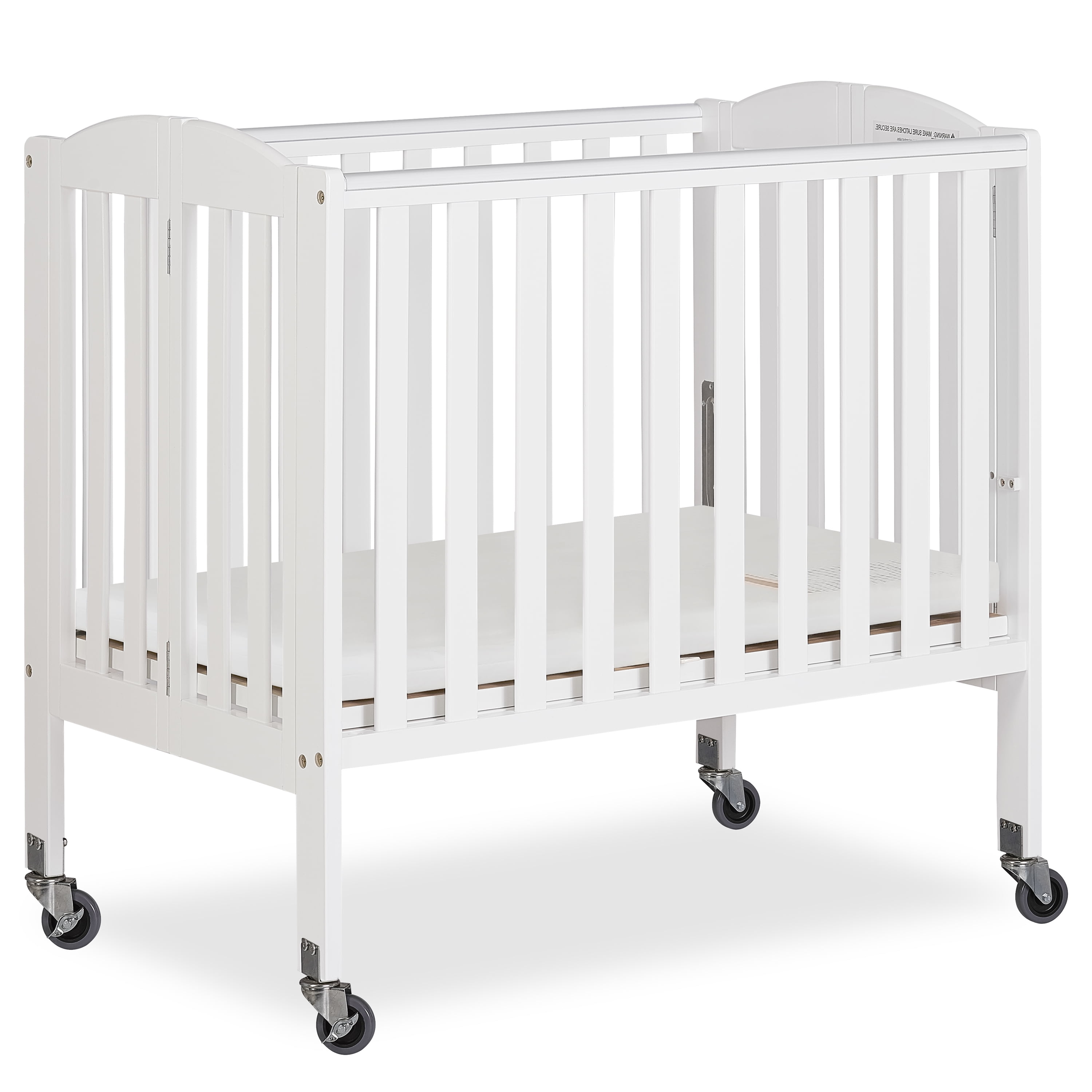 Dream On Me Birch 2in1 Folding Portable Mini Crib, White