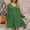 *Green, variant on U Women's Summer Beach Long Sleeve Mini Dress ,Casual Deep V Neck Loose Sundress Red,Womens Plus M