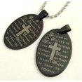 thumbnail image 2 of K-KED 5pcs Serenity Prayer Stainless Steel Pendant Necklaces W/Chains Men's Gift, 2 of 3