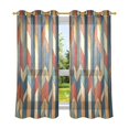 thumbnail image 6 of Yayeee Window Curtains Set of 2 for Living Room Light Filtering 63"x42", Beige Geometric, 6 of 7