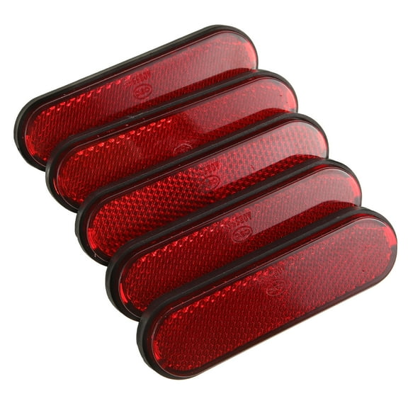 RENACLIPY 5pcs Scooter Rear Wheel Reflector Red Plastic Light Reflection for Safety