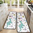 thumbnail image 4 of Kitchen Rugs Sets Of 2,Colorful Fantasy Food Elements Pattern Anti Fatigue Kitchen Mat Rugs Non Slip Washable,Decorative Kitchen Floor Mats for Kitchen,Sink,Laundry,17"x47"+17"x47", 4 of 5