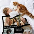 thumbnail image 3 of Custom Aunt Blanket, Gift for Aunt Mothers Day Customized Blankets with Photos, Birthday Gifts for Aunt, Best Aunt Ever Personalized Flannel Blanket with Photos Blankets, 3 of 5