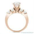 thumbnail image 4 of Round Brilliant Cut Forever ONE Moissanite 5-Stone Engagement Ring in 14k Rose Gold, 4 of 5