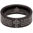 thumbnail image 5 of Lord's Prayer Tungsten Carbide Ring, 5 of 9