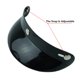 thumbnail image 3 of VCOROS Casco Peak Shield Cara abierta Casco de motocicleta retro Protector de parasol Escudo negro (Negro, 3 of 5