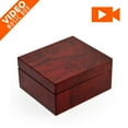 thumbnail image 1 of Classic Unique Wood 18 Note Burl W. 3.6" LCD Video Music Jewelry Box - Over 400 Song Choices - Take Me Out to the Ball Game, 1 of 4