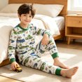 thumbnail image 2 of FEDPOP Toddler Boys Car Pajamas Bamboo Viscose Kids Long Sleeve Snug fit Pjs 2pcs Set 7T, 2 of 7