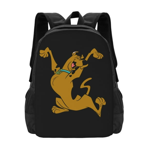 Scooby Doo Sac à Dos Dessin Animé Anime Sac à Dos 16 Pouces Sacs à Dos Ordinateur Portable Sac de Jour de Voyage, Noir
