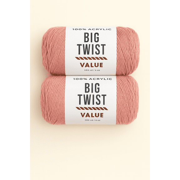 Big Twist Value Yarn Bundle- 2 Pack in Cosmetic Pink