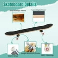 thumbnail image 4 of 31'' Complete Skateboard 7 Layer Canadian Maple Double Kick Deck Skateboards Watercolor painting horse portrait Skate Board for Beginner Adult Gifts, 4 of 5