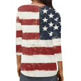 thumbnail image 5 of MEICHEN 4Th of July Shirts Women Patriotic Shirt American Flag 3/4 Sleeve Tops Memorial Independence Day Top Outfit Summer 250th Anniversary Tops, 5 of 5